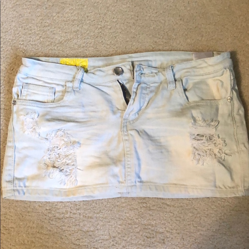 2 for $10!! Distress denim mini skirt